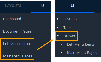 Left Menu Items Change