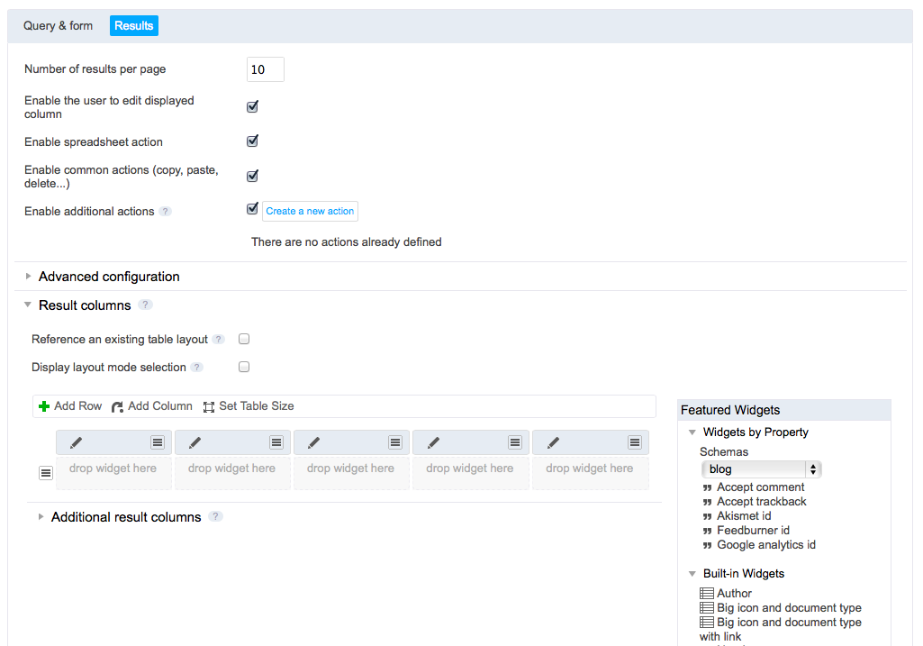 Content View - Results Form