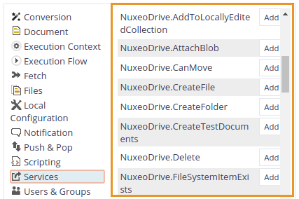 Application Definition Drive operations