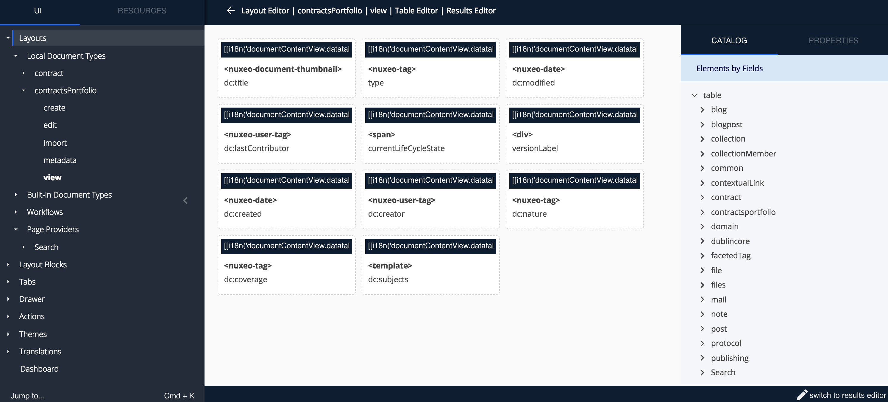 Table layout editor