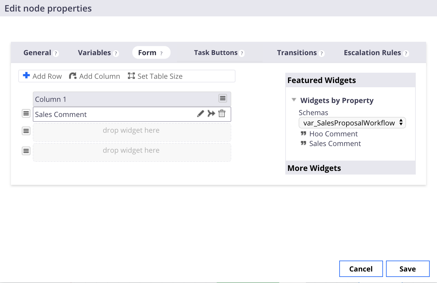 Node Form Tab