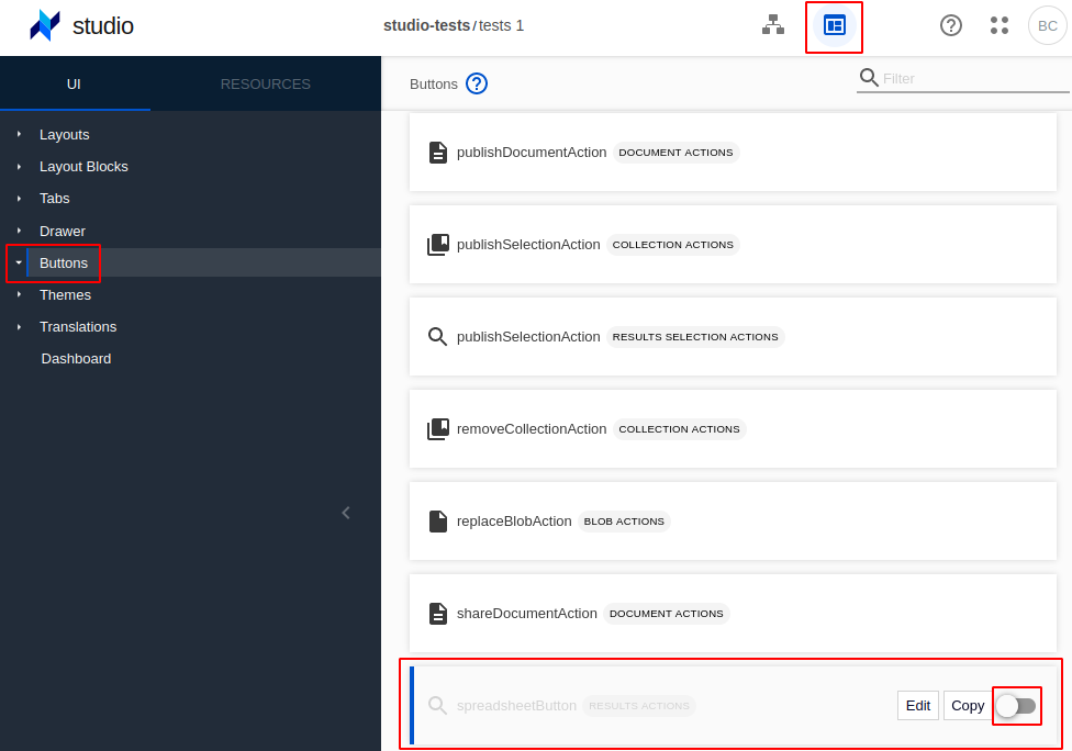 Spreadsheet package enable button in Designer