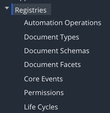 Studio Registries