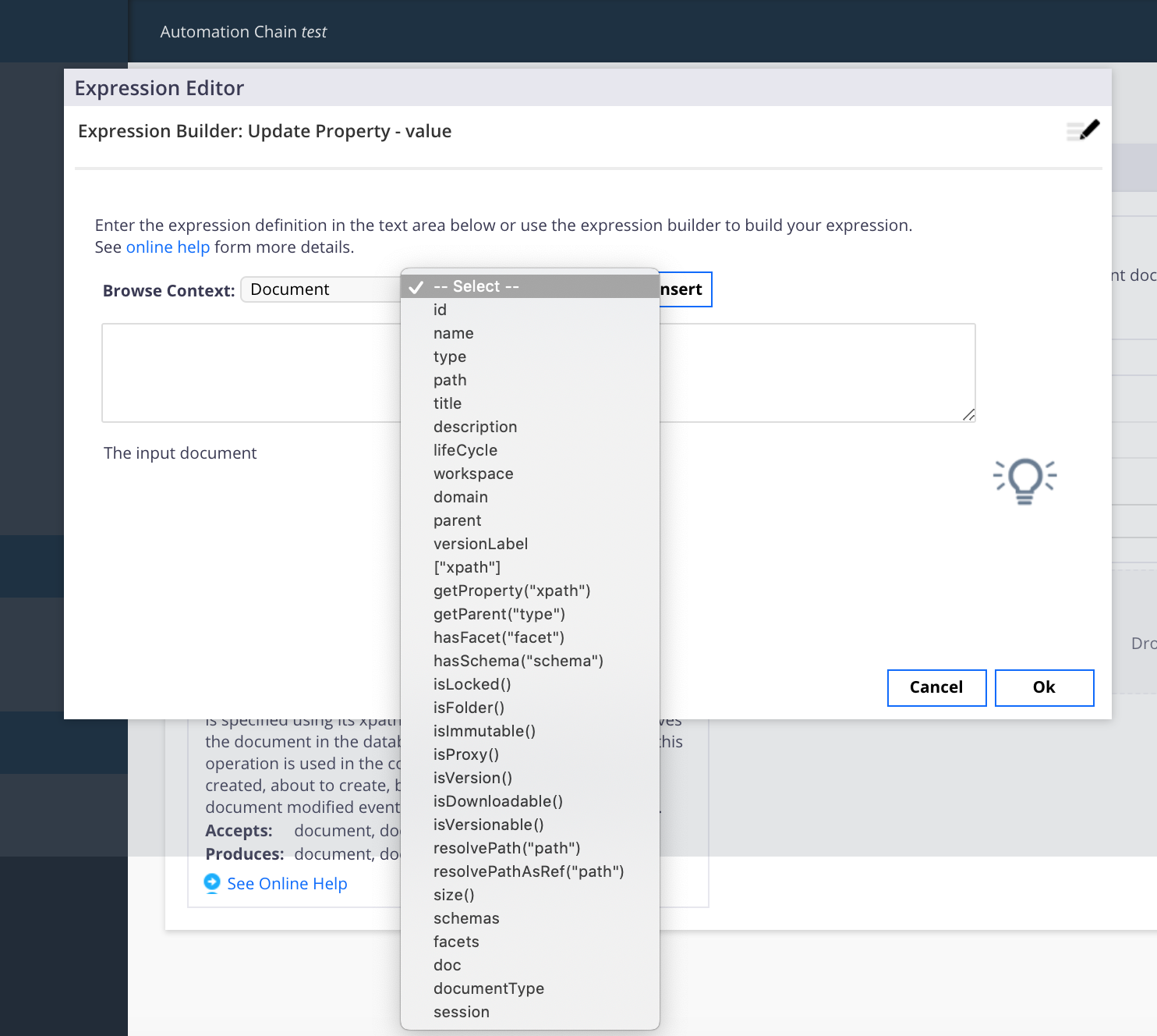 Javascript Expression Document